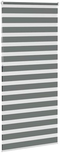 vidaXL Doppelrollo Dunkelgrau 95x230 cm Stoffbreite 90,9 cm Polyester 4014182 Bild 4