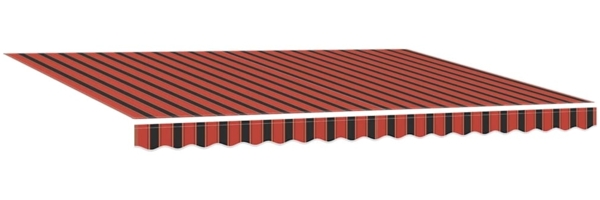 vidaXL Markise Orange und Braun 450 x 300 x 165 cm 3330890