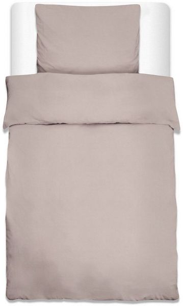 2tlg. Beautissu Renforce Bettwäsche Julie Taupe, 200x135 cm