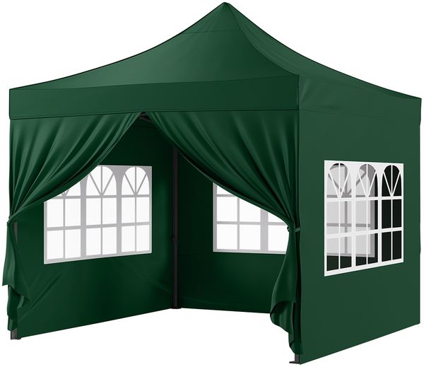 STEELSØN 'Rynara' Pavillon 2x2 m, grün, wasserdicht, stabil und UV-beständig, Faltpavillon 3-fach höhenverstellbar, Gartenpavillon mit 4 Seitenteilen, Pop Up Pavillon inkl. Tragetasche Bild 13
