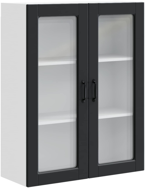 vidaXL Küchenschrank mit Regal Schwarz 80 x 31 x 100 cm Holzwerkstoff 885506