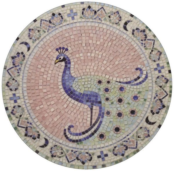 Chic Antique Teller Mediterranes Mosaik Tablett Steingut Chartres