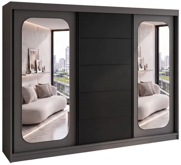 A&J MöbelLand GmbH Schiebetürenschrank BELANO – Moderner Kleiderschrank mit Schiebetüren (Die perfekte Kombination aus modernem Design, hoher Funktionalität und großzügigem Stauraum für Kleidung, Bettwäsche und Accessoires, erhältlich in verschiedenen ...