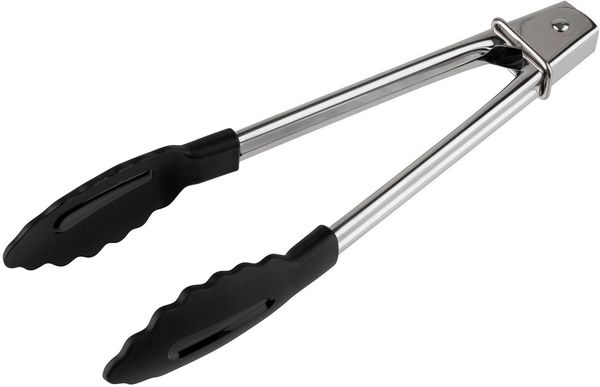 APS Servierzange Universalzangen im 2er Set, Länge 18 cm, aus Edelstahl, Greifer aus Polyamid