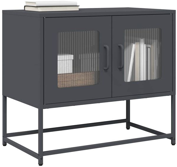vidaXL TV-Schrank Anthrazit 68x39x60,5 cm Kaltgewalzter Stahl 853334