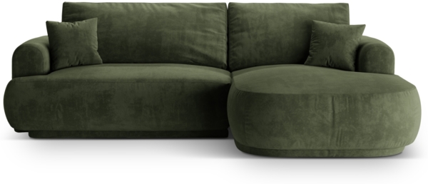 Micadoni Ecksofa Ella 5-Sitzer Rechts Samt Grün