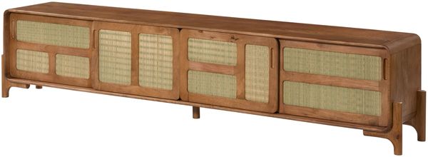 TV-Board Mango/Seegras 240x40x50 hellbraun lackiert MIZUMI #107