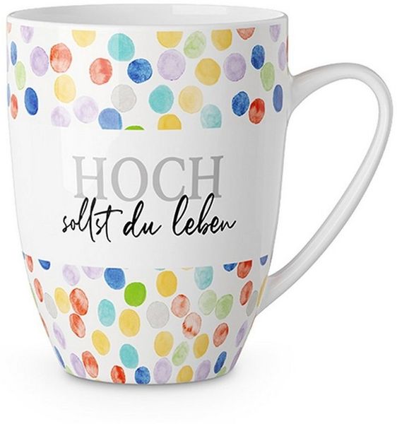 Kaffeetasse Kaffeebecher Teetasse Kakao Tasse "Becher für dich" la vida 0,25L Hoch leben 950235