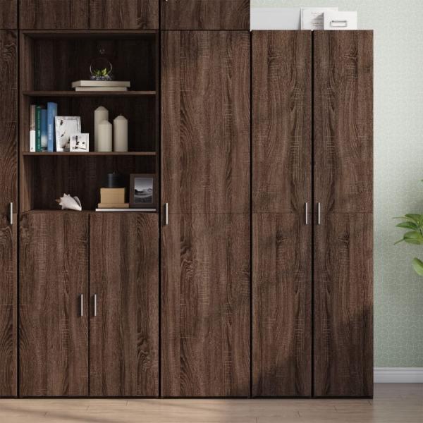 vidaXL Highboard Braun Eichen-Optik 45x42,5x185 cm Holzwerkstoff 3281412