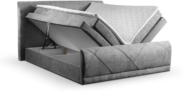 Porto Boxspringbett 180x200 Hotelbett Bonellfederkern Bett mit Topper Bettkasten Bild 2