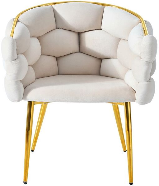 BBWL Esszimmerstuhl Luxus-Samtstühle 1 Stuhl,Beine aus vergoldetem Eisen (mit goldenen Metallbeinen & verstellbaren Füßen, moderne Rückenlehne, weich gepolstert, stilvoll für Esszimmer, Wohnzimmer & Schminktisch)