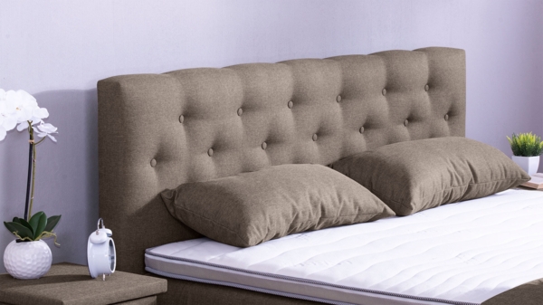 Meisterbetten Boxspringbett Babo 180x200 in WT-Papyrus, Matratzenbezug Nano, Komfortschaum-Topper, mit Fussteil Bild 3