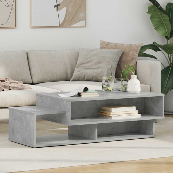 vidaXL Couchtisch Beton Grau 105 x 50 x 32,5 cm Holzwerkstoff 8000207