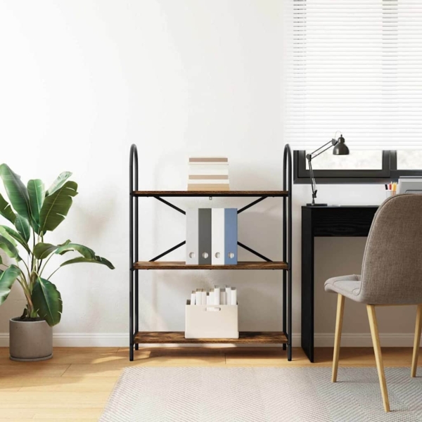 vidaXL Regal Räuchereiche 80 x 30 x 109 cm Holzwerkstoff 879901 Bild 3