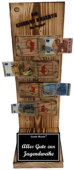 Eiserne Reserve® Geschenkbox Alles Gute zur Jugendweihe -Eiserne Reserve Mausefalle Geldgeschenk zu