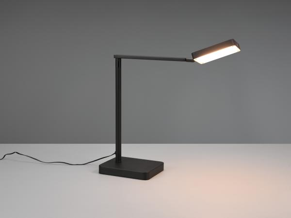 LED Schreibtischleuchte PAVIA Schwarz 38cm, dimmbar & Lichtfarbe einstellbar