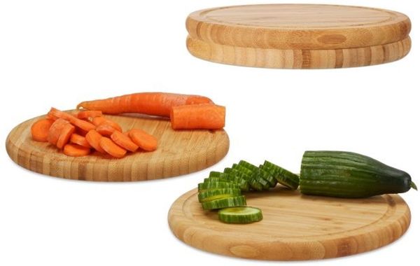 Relaxdays Frühstücksbrettchen Set 25 cm