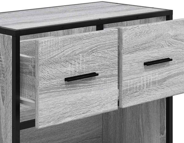 vidaXL Nachttisch Grau Sonoma 60x31x60 cm Holzwerkstoff und Metall 848697 Bild 9