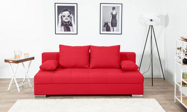 COLLECTION AB Schlafsofa Tania, B: 194 cm, Liegel. 140x194 cm, komfortabler Sitzkomfort: Federkern-Polsterung, inklusive Rückenkissen