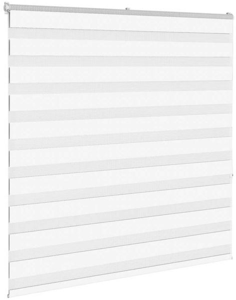 vidaXL Doppelrollo Weiß 150x150 cm Stoffbreite 145,9 cm Polyester 4014765 Bild 3