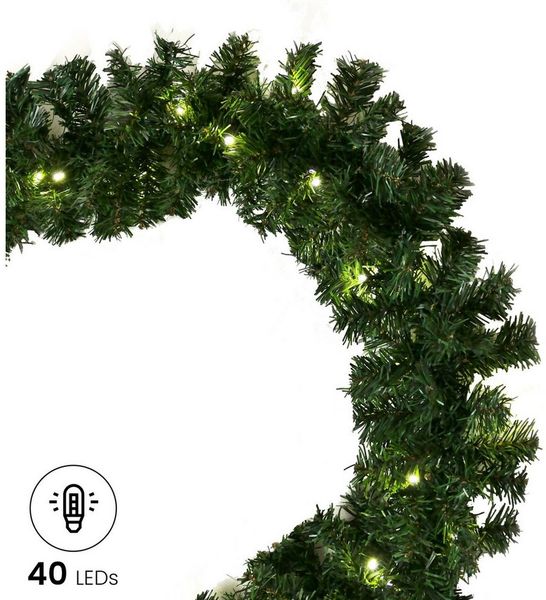 Gartenpirat LED-Girlande Künstliche Tannengirlande Türgirlande LED Weihnachtsgirlande Girlande, Energieeffizient