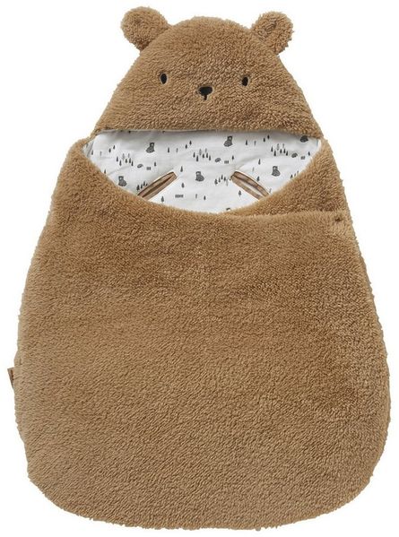 vertbaudet Fußsack 2-in-1 Baby Ausfahrsack/Wickelunterlage, Plüsch, 1er-Pack