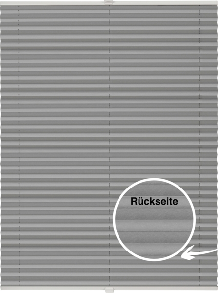 ondeco Plissee Thermo für Fenster innen, Montage in Glasleiste mit Spannschuh, Sonnenschutz-Rollo, Lichtschutz und blickdicht, leichte Verdunkelung, Hellgrau, B): 61-70 cm, H): 40-100 cm