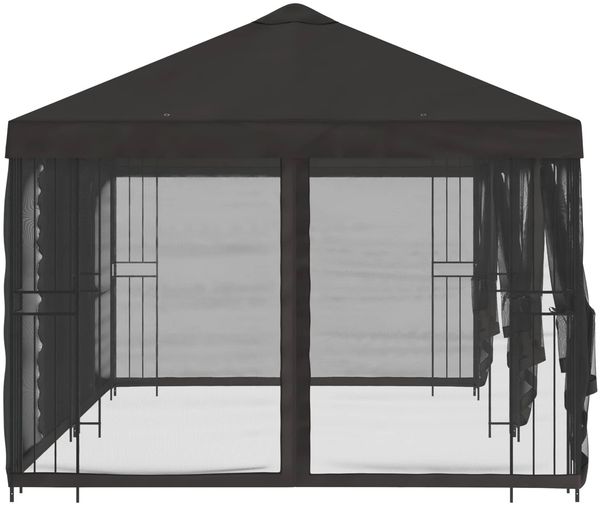 vidaXL Pavillon mit Seitenwänden 6 x 3 m Anthrazit Polyester und Stahl 3375996 Bild 4