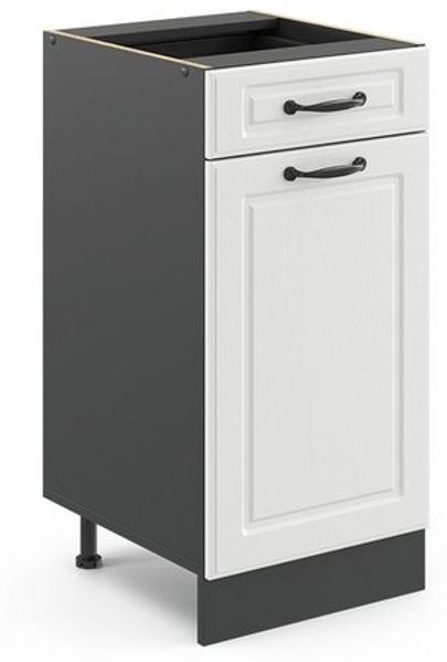 Küchenunterschrank R-Line Weiß Landhaus 40 cm ohne Arbeitsplatte Vicco Bild 4
