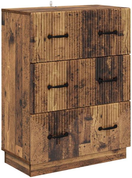 vidaXL Schubladenschrank Altholz 66 x 34,5 x 87 cm Holzwerkstoff 895303