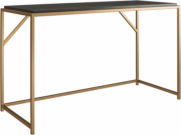 Arbeitstisch >Ulva< in Braun, MDF/Folie/Metall - 125x75x52cm (BxHxT)