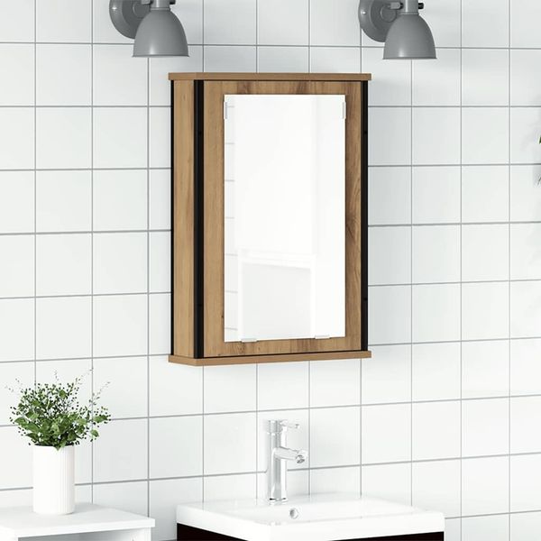 vidaXL Bad-Spiegelschrank Artisan-Eiche 42x12x60 cm Holzwerkstoff 862230