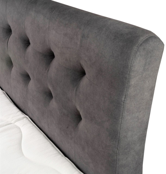 Boxspringbett Schlafzimmerbett DASIO 180x200cm Stoff Apricot inkl. Bettkasten Bild 3