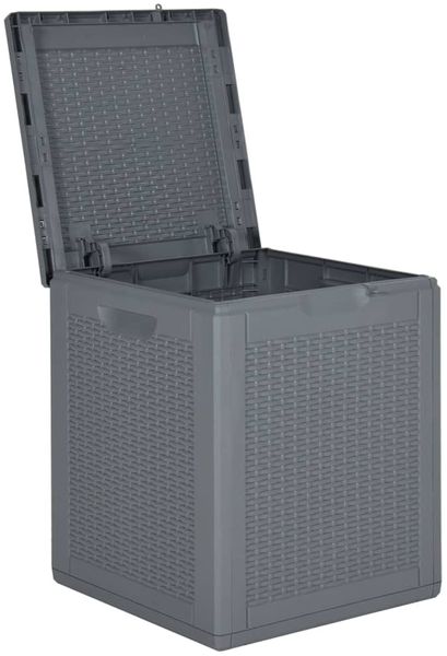 vidaXL Gartenbox Grau PP Rattan 90 L 364059 Bild 4