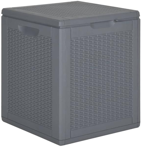 vidaXL Gartenbox Grau PP Rattan 90 L 364059
