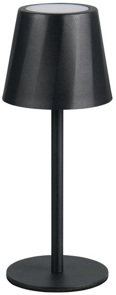 Akku LED Tischleuchte DIAZ kabellos für Innen & Außen, Schwarz - 21cm klein Bild 2