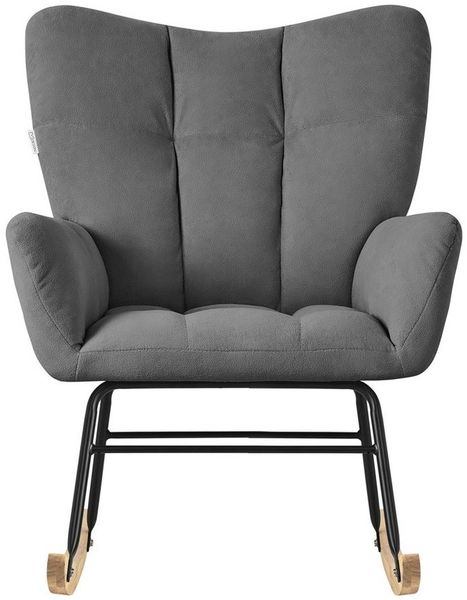 ML-DESIGN Stuhl Schaukelsessel Ohrenstuhl Schaukelstuhl Akzentstuhl Schwingstuhl (1 St), Stillsessel ideal für Wohn- & Babyzimmer Schwingsessel Frottee-Optik