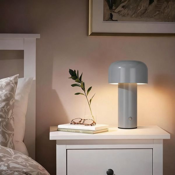 OTTO home LED Tischleuchte Ronno, Dimmer, Dimmfunktion, Ein-/Ausschalter, Farbsteuerung, USB-Ladefunktion, mehrere Helligkeitsstufen, LED fest integriert, warmweiß - kaltweiß, USB-C, Akku, Typ-C-Ladekabel, CCT, Tischlampe kabellos, Akkulampe