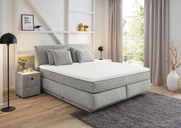 Jockenhöfer Gruppe Boxspringbett "Carla", OTTOs Choice! Topseller, wahlweise mit oder ohne Bettkasten, inkl. 4 Kissen, erhältlich in den Breiten 160 & 180cm