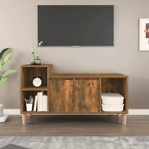 vidaXL TV-Schrank Räuchereiche 100 x 35 x 55 cm Holzwerkstoff [821177]