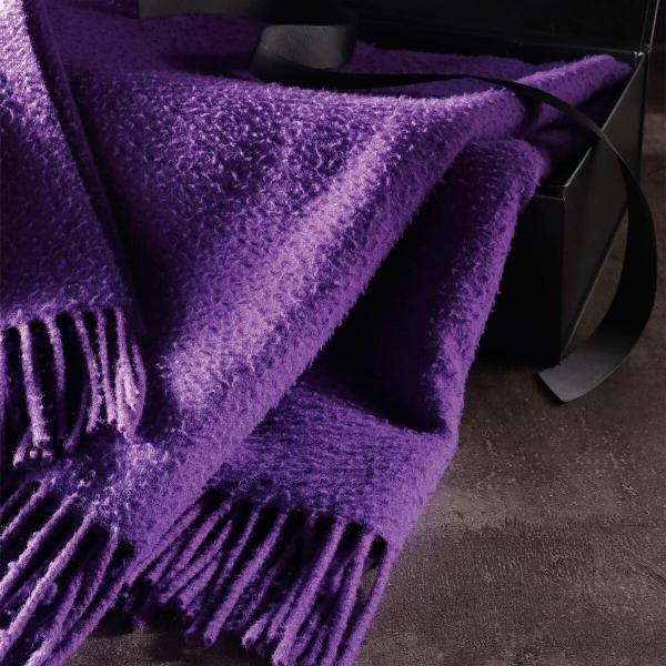 Biederlack Wollplaid purple|130x170 cm