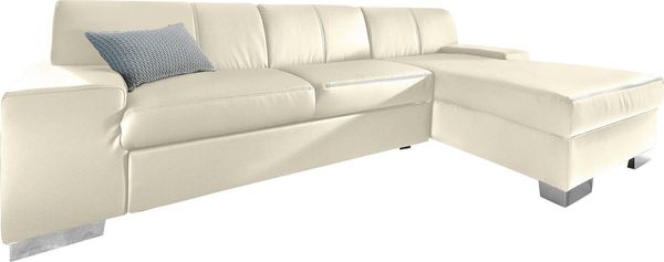 DOMO collection Ecksofa Star, zeitlose Formensprache, elegante Optik, Breite 248cm, L-Form, wahlweise mit Bettfunktion