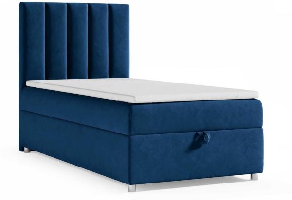 Best for Home Boxspringbett mit Bettkasten Trinity K-10 SINGLE Bonellfederkern inkl. 7 cm Topper (Einzelbett, Polsterbett gepolstertes Kopfteil, Jugendbett, Kinderbett versch. Größen, 70x200 80x200 90x200 100x200 cm), mit oder ohne Topper, Flexible Lie...