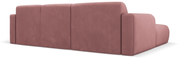Micadoni Ecksofa Molino 4-Sitzer Links Strukturierter Stoff Rosa Bild 3