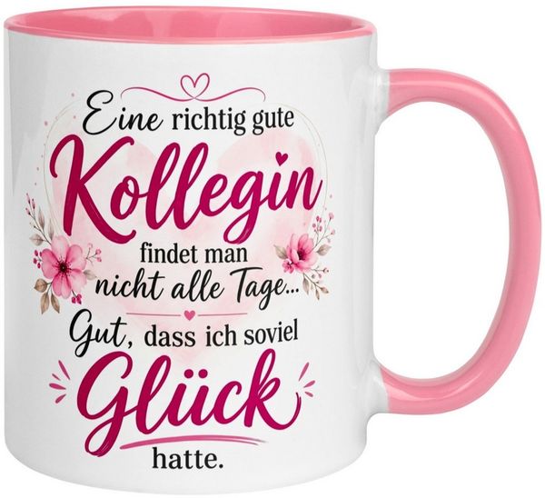 Momentals Tasse Kollegin – „Eine richtig gute Kollegin findet man nicht alle Tage", Gratis Versand · Links-&Rechtshänder · Spülmaschinenfest