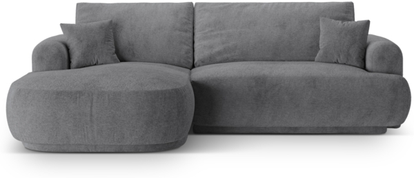 Micadoni Ecksofa Ella 5-Sitzer Links Strukturierter Stoff Grau