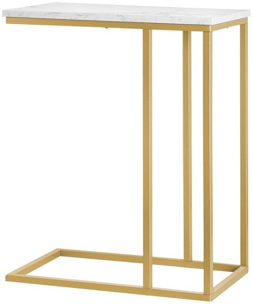 SoBuy FBT87-G Couchtisch, Spanplatte, Papierfurnier, Gold, 48 x 62 x 30 cm