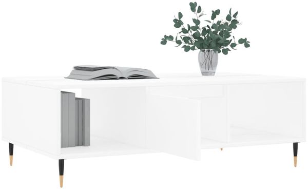 vidaXL Couchtisch Weiß 104x60x35 cm Holzwerkstoff 827076 Bild 4