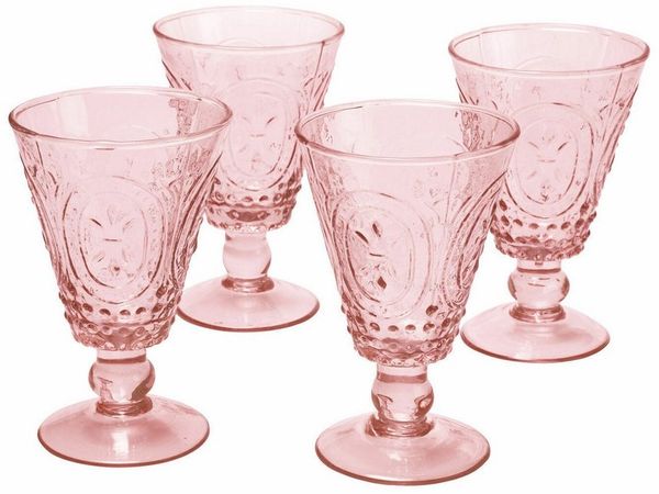 Mirabeau Glas Weingläser 4er Set Sarton rosa, Glas