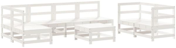 vidaXL 8-tlg. Garten-Lounge-Set Weiß Massivholz Kiefer 3186453 Bild 3